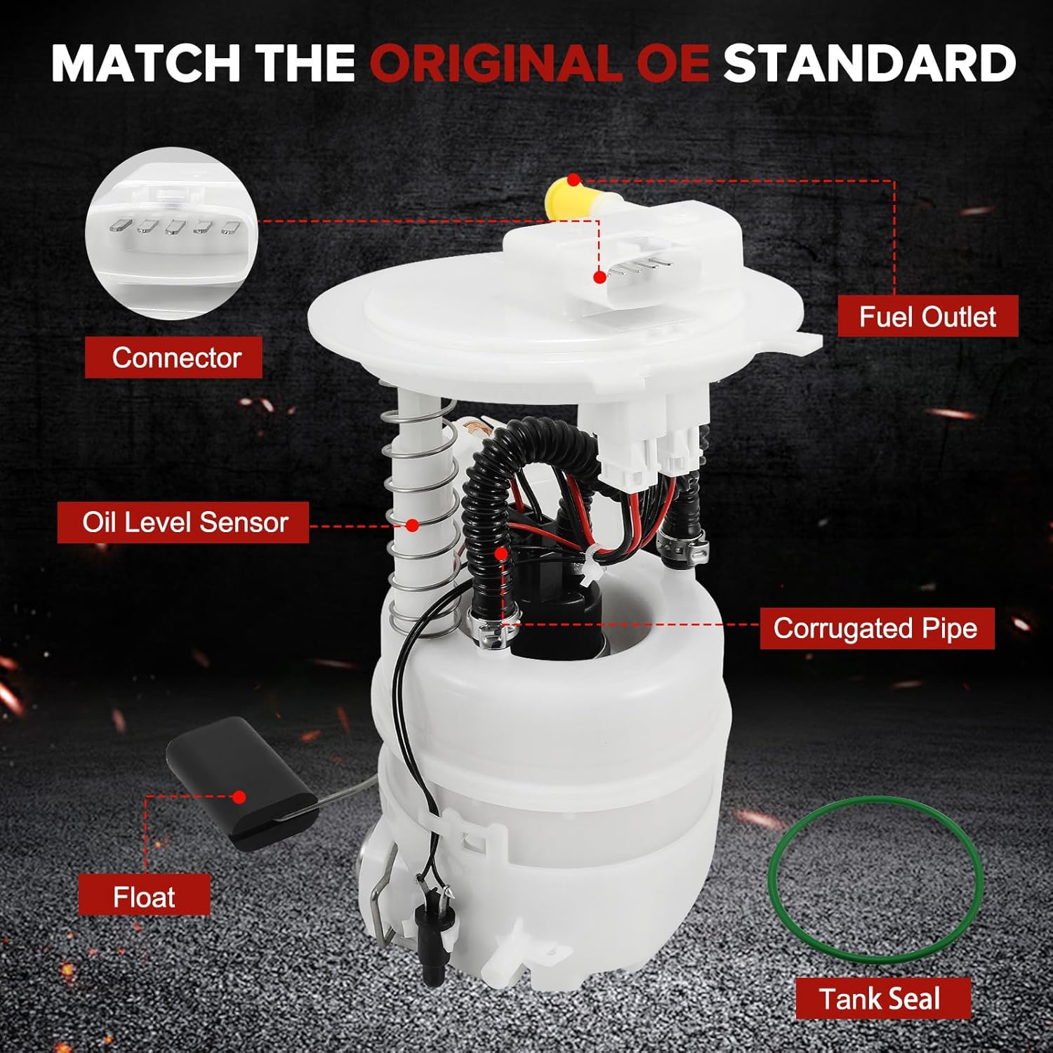 E9213M Electric Fuel Pump Module Assembly Compatible with Nissan Sentra 2013-2019 1.8L L4 Replace# 170403SG0C FG1549 SP4097M