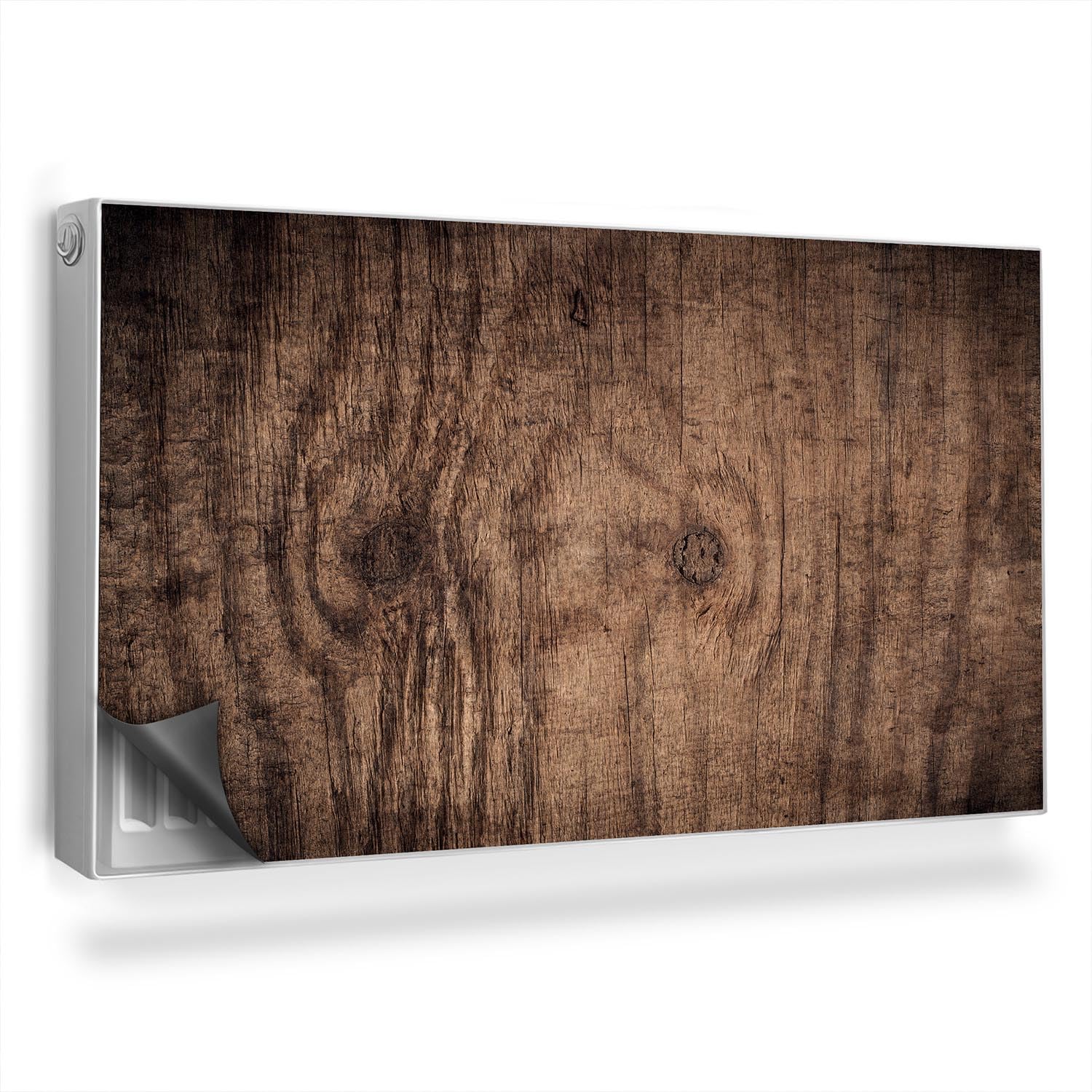 Cache radiateur 110x60 cm vieux bois pour décorer salon et cuisine