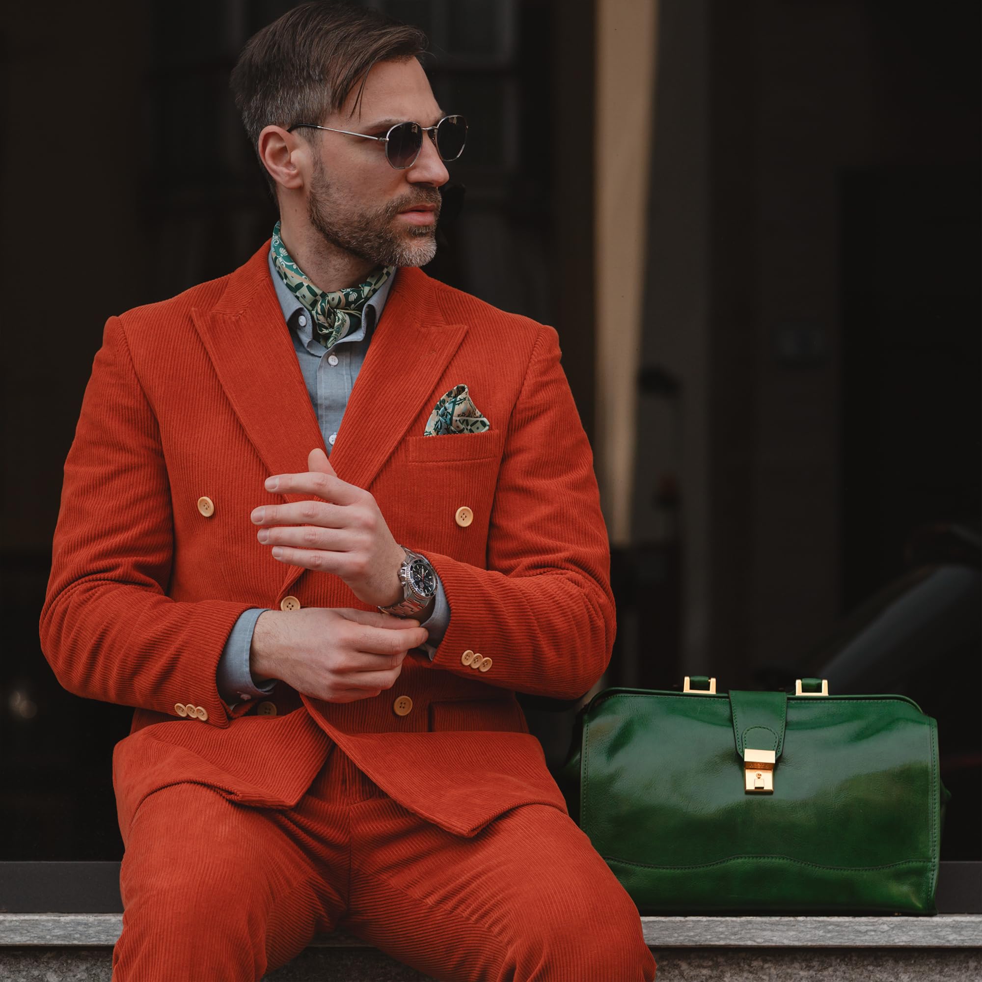 Time Resistance Arzttasche aus Leder – Lederhandtasche im Vintage-Stil – Aktentasche aus Leder für Damen und Herren