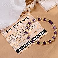 Vista 499 de MASSIVE BEADS Pulsera elástica de yoga hecha a mano con piedra natural, cristal curativo, energía, regalos para adultos unisex de 0.157 in, 0.236