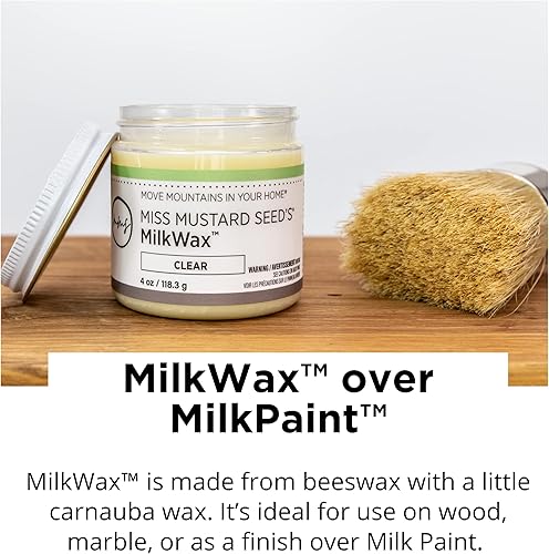 Miniatura 4 de Miss Mustard Seed's MilkWax - Cera para muebles, madera, armarios y paredes, calidad premium, bajo olor (gris mugre, 4 onzas)