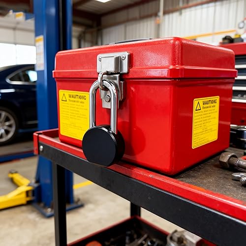 Miniatura 5 de Candado de acero inoxidable resistente de 2.559 in con 3 llaves de grillete largo Lcok utilizado para bicicletas, motocicletas, puertas, armarios al