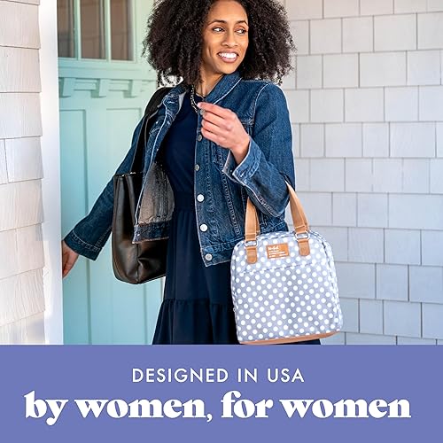 Miniatura 6 de Fit & Fresh Lonchera para mujer, bolsa de almuerzo aislada para mujer, para el trabajo, a prueba de fugas y resistente a las manchas, lonchera Gris