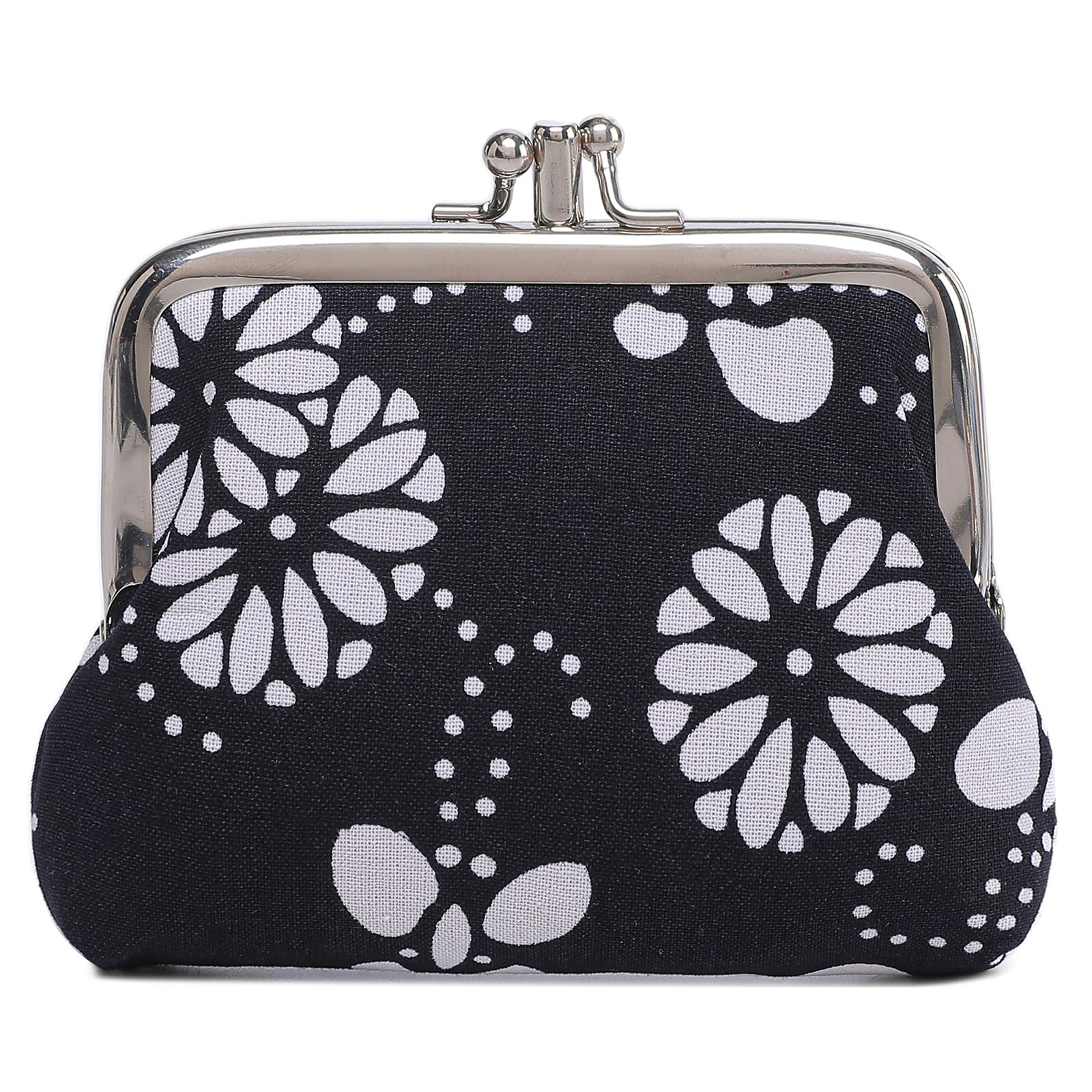 Cute Floral Buckle Coin Purses Vintage Pouch Kiss-lock Change Purse Wallets…