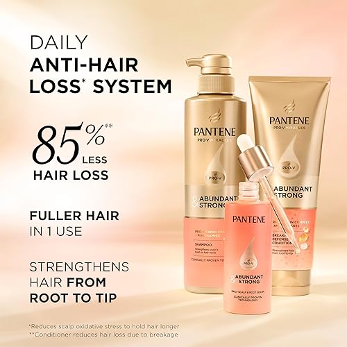 Miniatura 2 de Pantene Abundant & Strong Régimen de 3 piezas con complejo provitamina B5 y niacinamida, champú (13.5 oz), acondicionador (8 oz), suero (2 oz)