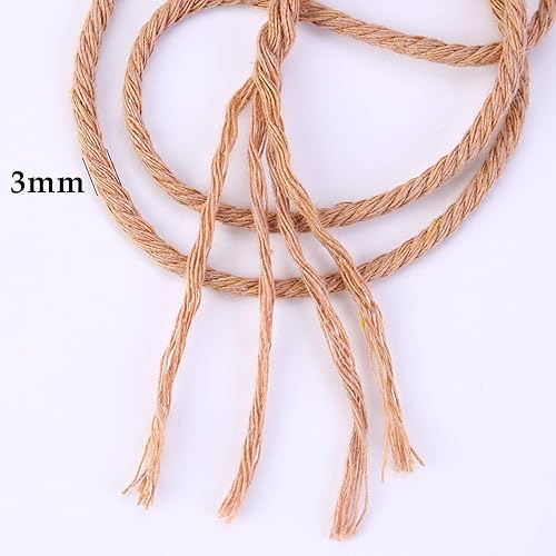 Miniatura 88 de Cuerda de macramé gris de 0.118 in x 109 yardas, cuerda de algodón de colores para colgar en la pared, colgadores de plantas, manualidades, tejer