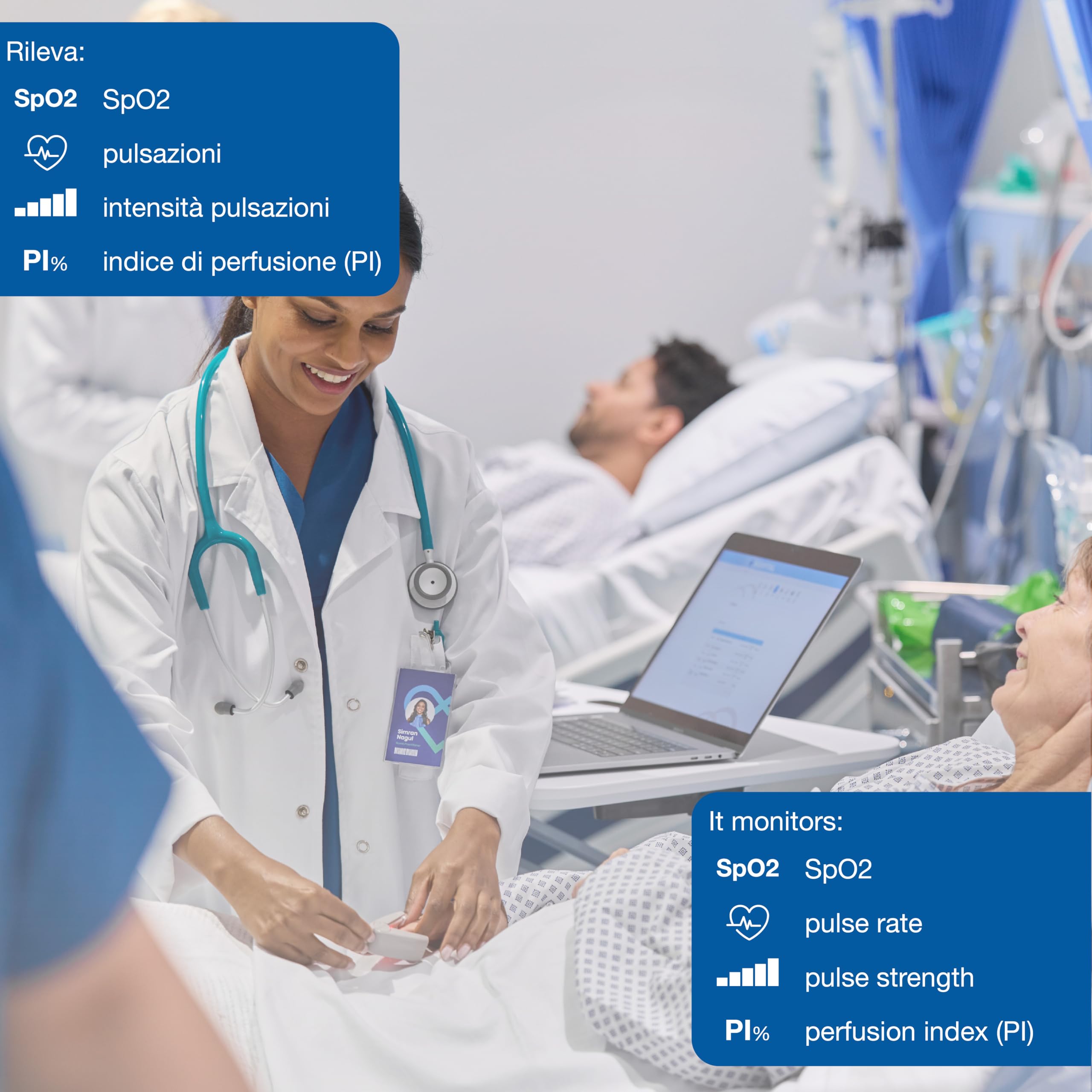 GIMA Oxímetro OXY-100, Oxímetro de pulso digital: monitorización precisa de la saturación de oxígeno (SpO2) y de la frecuencia cardíaca, oxímetro de dedo portátil, SpO2