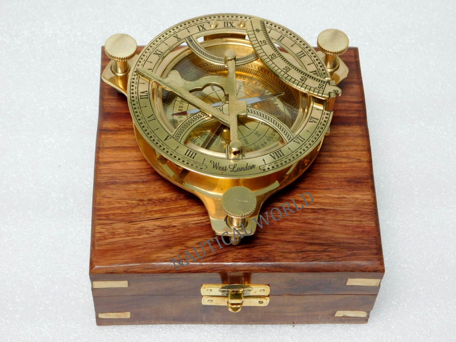 10cm Brass sundial compass fully functional compass nevegation nautical maritime vintage antique compass