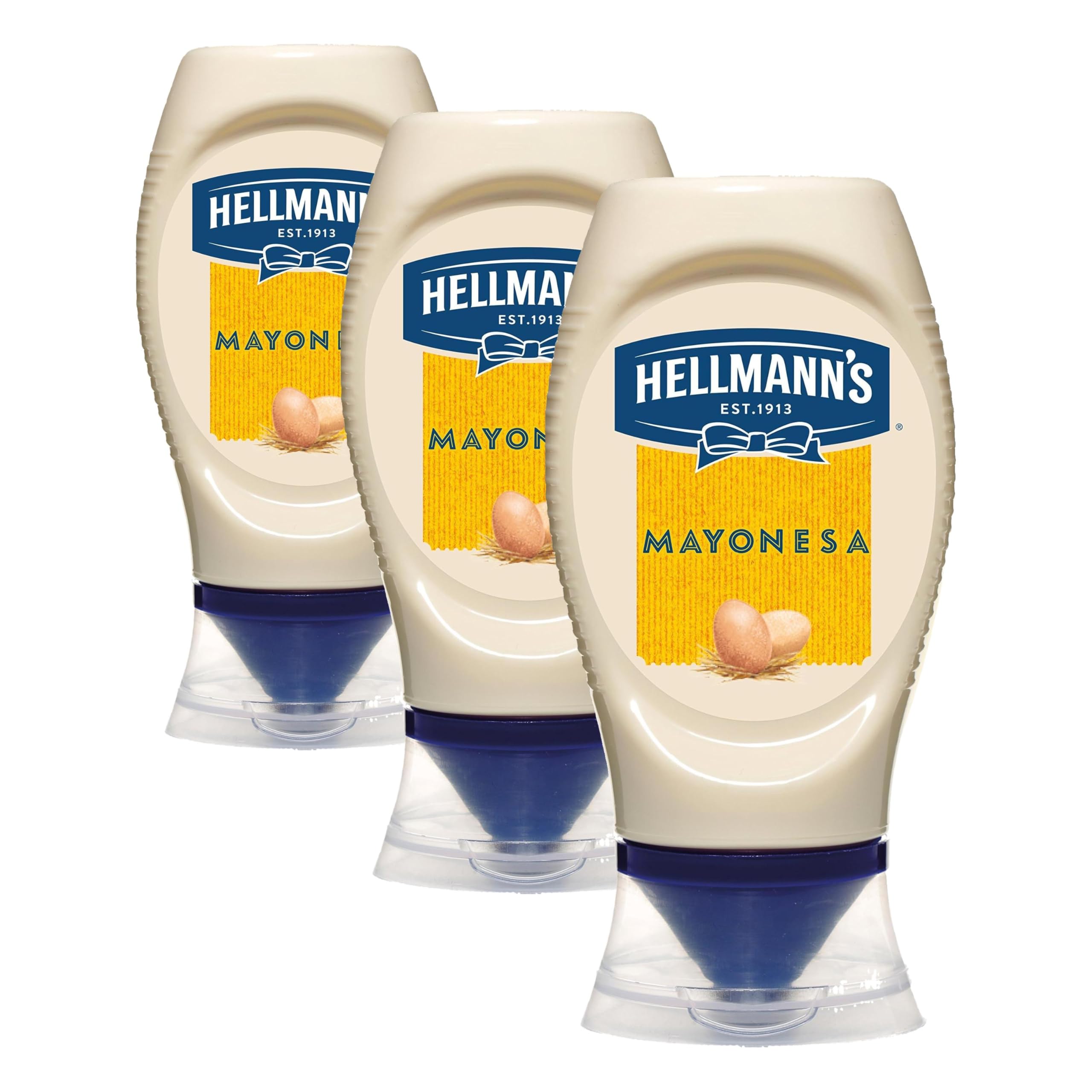 Hellmann's - Mayonesa en Bote Dispensador Gran con Huevos 100% de Corral, 250 ml (Pack de 1) — view 3