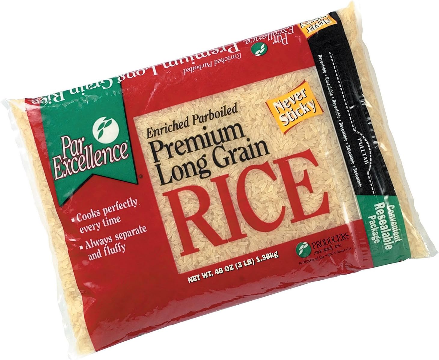 Enriched Parboiled Premium Long Grain Rice, 3lb (3pack)