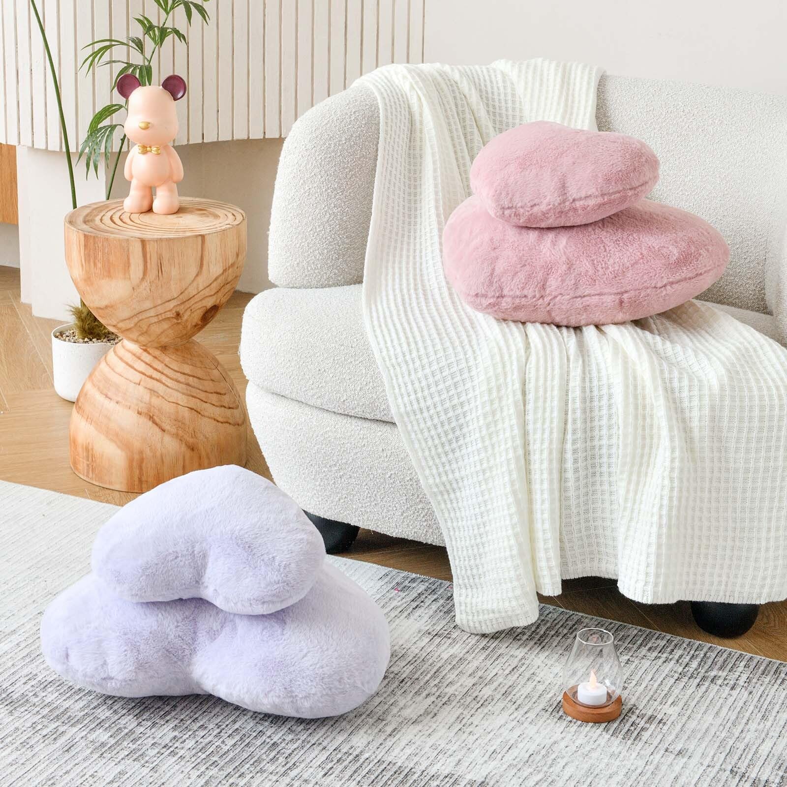 Amazon.co.jp: XVTRU ダスティピンクハート枕、かわいいハート