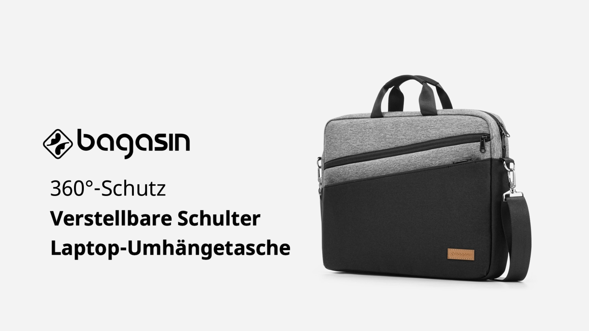 Rivacase Laptop Tasche Für Bis 15,6 Zoll - Elegante Umhängetasche Aus PU-Leder, Mit Gepolstertem Fach & Viel Stauraum