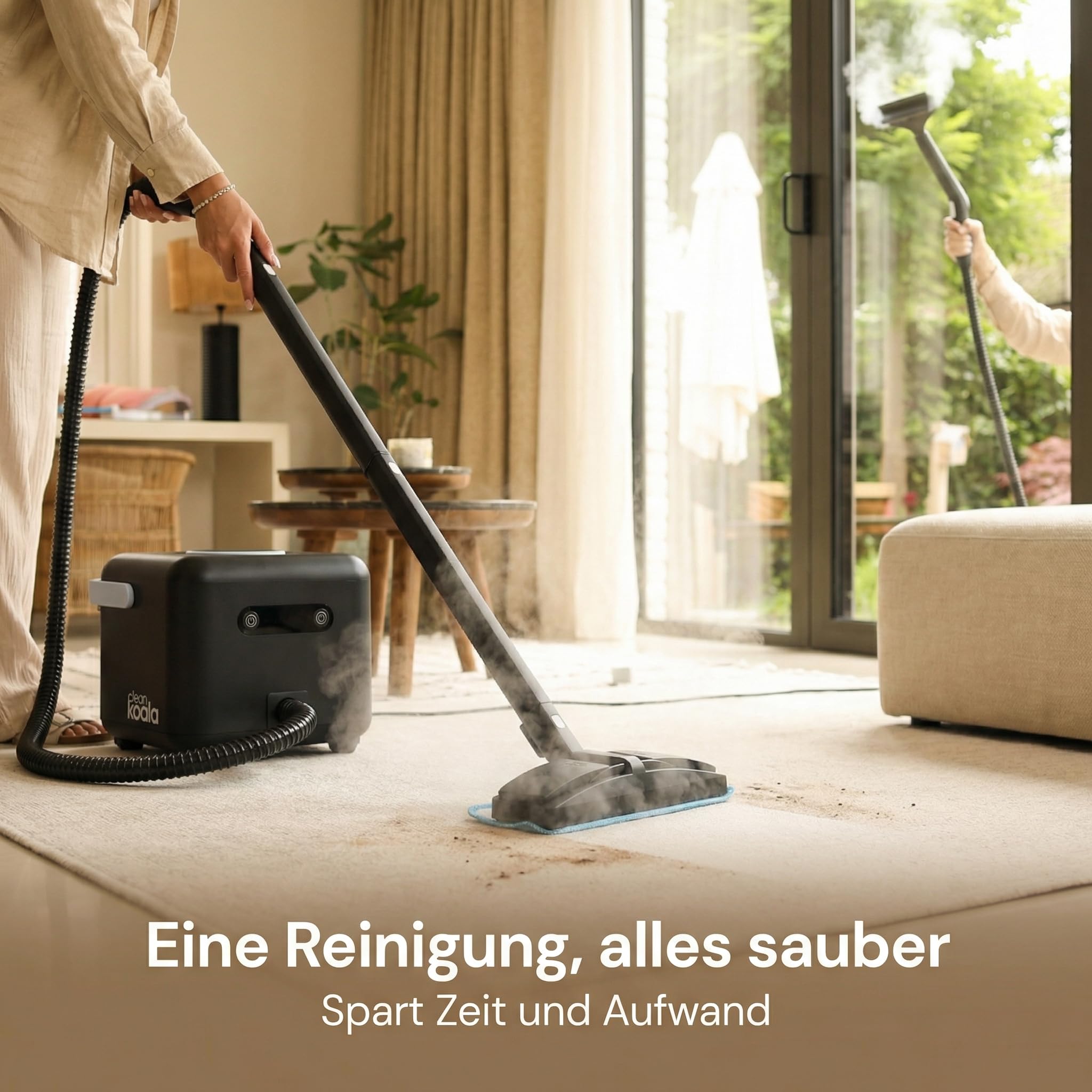Dampfreiniger Multifunktion 1500W – 4 Bar Hochdruck Dampf, Schnelle Aufheizung, 21 Zubehörteile, Lange Laufzeit, Für Boden, Bad, Küche, Teppich & Auto – Chemiefreie Tiefenreinigung