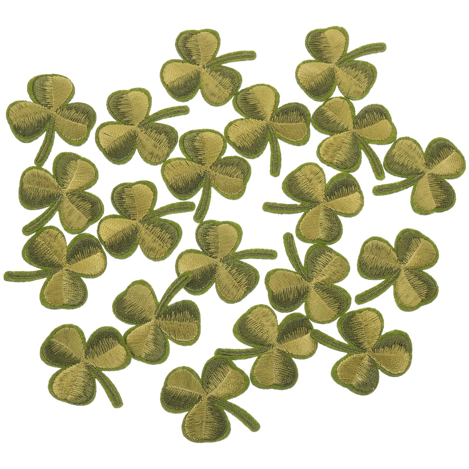 STOBOK 100pezzi Patches Ricamati Shamrock Per Capi e Accessori Toppe Termoadesive Per Riparazioni e Decorazioni Di Vestiti Jeans Cappelli Shirt