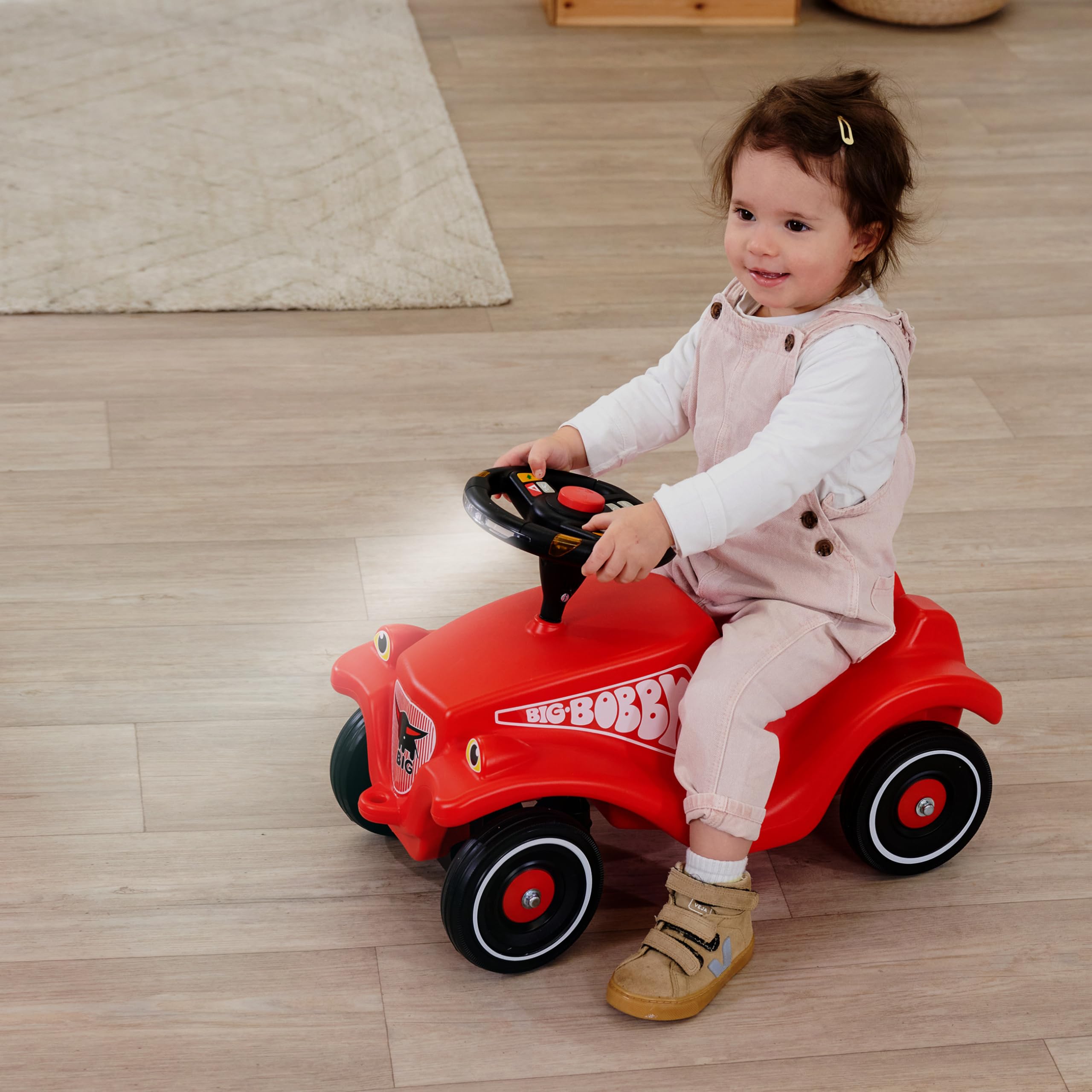Big Sound Lenkrad – mit Licht & 8 realistischen Sounds – Zubehör für Big Bobby Car & Big Traktoren (ab 2010), inkl. Batterien, für Kinder ab 12 Monaten