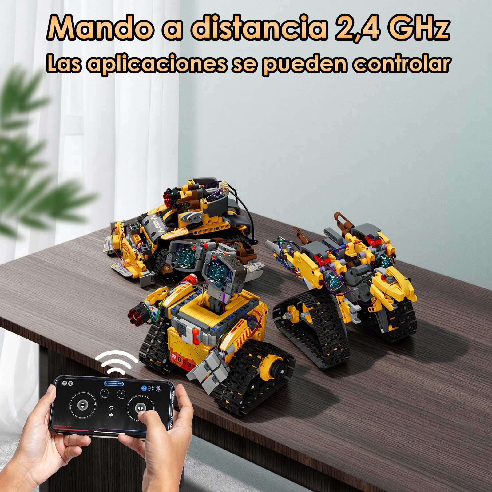 ZWOOS Kit de construcción de robot para niños, 5 en 1, programable STEM, juguete con aplicación y control remoto, 673 piezas, luces LED, para niños de 6 a 12 años