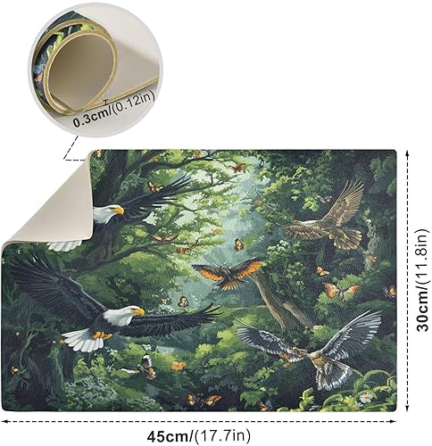 Vista 123 de Tapete de café para cafetera, máquina para cafetera, mesa, tapete absorbente de cuero para secar platos para encimeras de cocina, 18 x 12 pulgadas