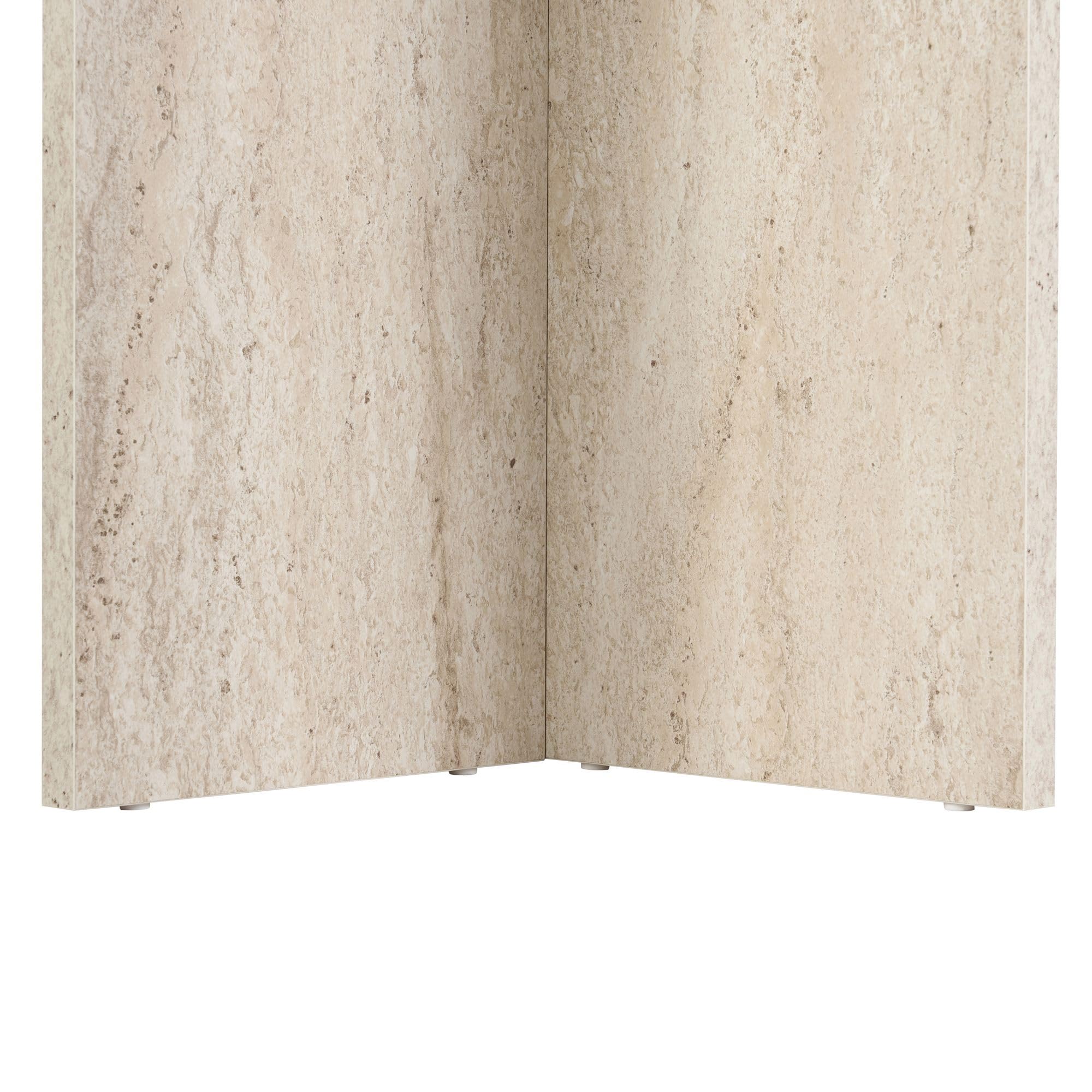 Eleganter Esstisch, 180 x 90 x 75 cm, Travertine-Farbe | 100% melaminbeschichtete Spanplatte, 25 mm Stärke | modernes Marmordesign, stabil mit 70 kg Tragkraft, perfekt für stilvolle Essbereiche