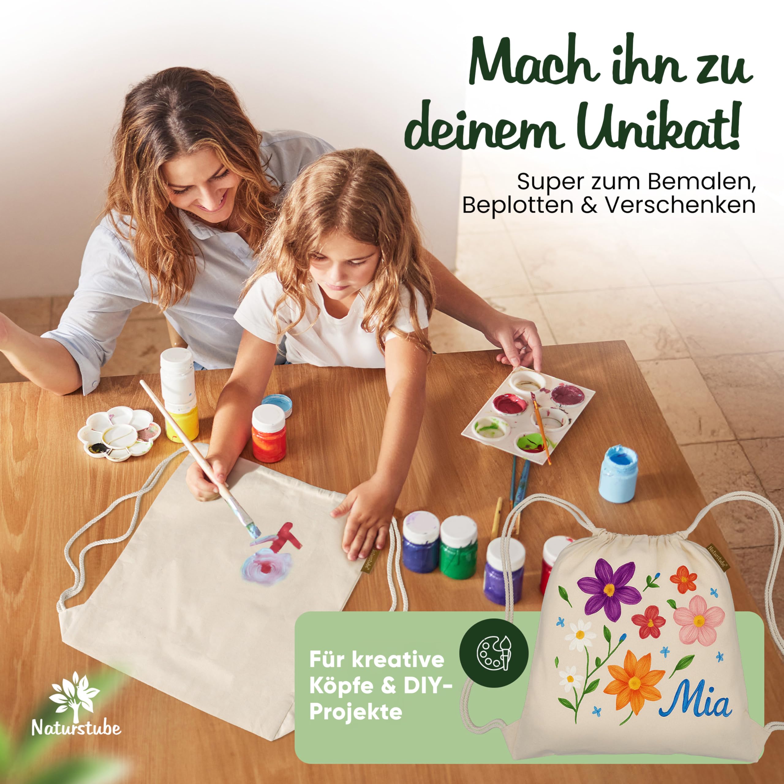 Baumwoll 10er SetNatur Turnbeutel Sportbeutel Zuziehbeutel Gymsack Sack Jute Schule Rucksack