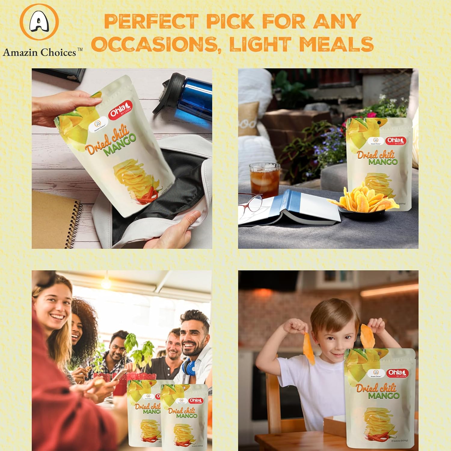 Dried Chili Mango – Premium Spicy Mangoes Strips, Vegan, Non-GMO, Gluten-Free Tropical Fruit Snack from Amazin Choices, Snacks Viet (17.63oz) - Image 6