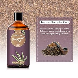 PHATOIL 3.38FL.OZ Sweet Tobacco Fragrance Oils for Aromatherapy, Essential Oils for Diffusers for Home, Perfect for Diffuser, DIY Candle and Soap Making, DIY Scented Products - 100ml