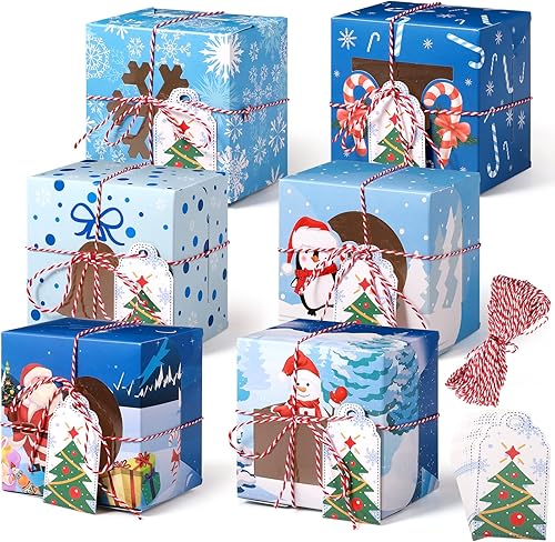 Miniatura 8 de 36 cajas de regalo de Navidad, cajas de galletas de Navidad con ventana para invierno, vacaciones, alimentos, panadería, cajas de golosinas para