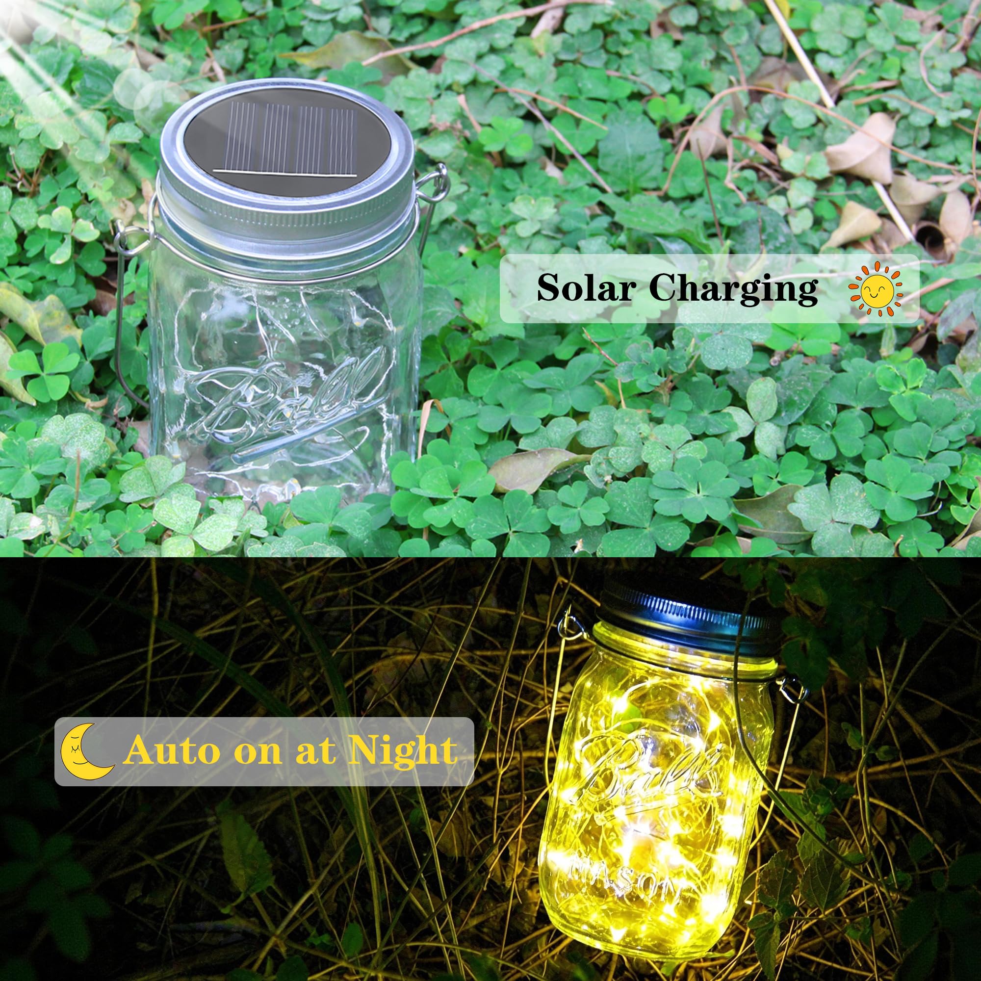 SUNACE 4 Stück Solarlampen für Außen - 30 LED Solar Laterne Hängend Solarlampions Außen Wetterfest Solar Lichterkette Aussen Gartendeko Laternen für Draußen Patio Balkon Garten Baum