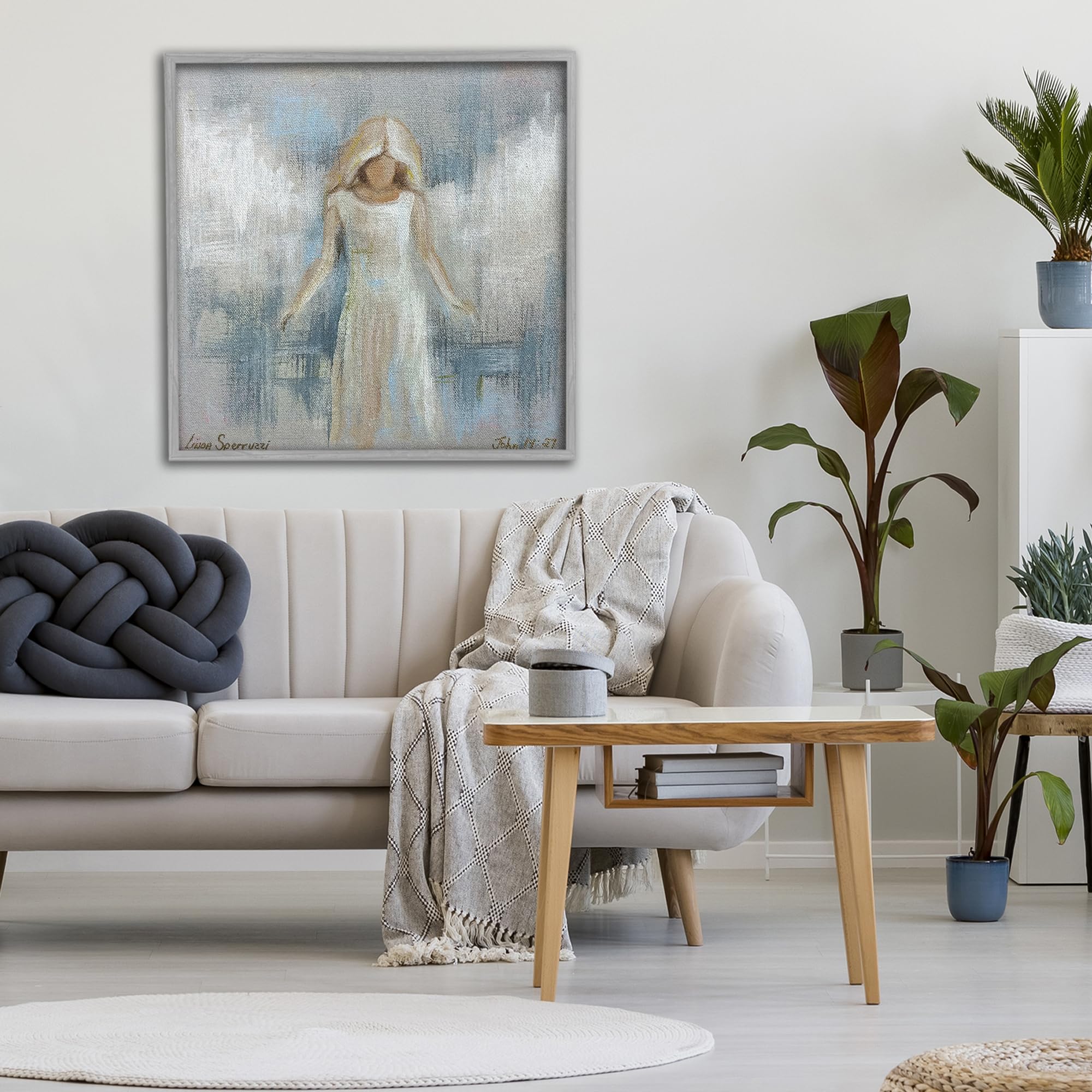Ethereal Peace Angel Spiritual, stampa giclée incorniciata, 61 x 61 cm