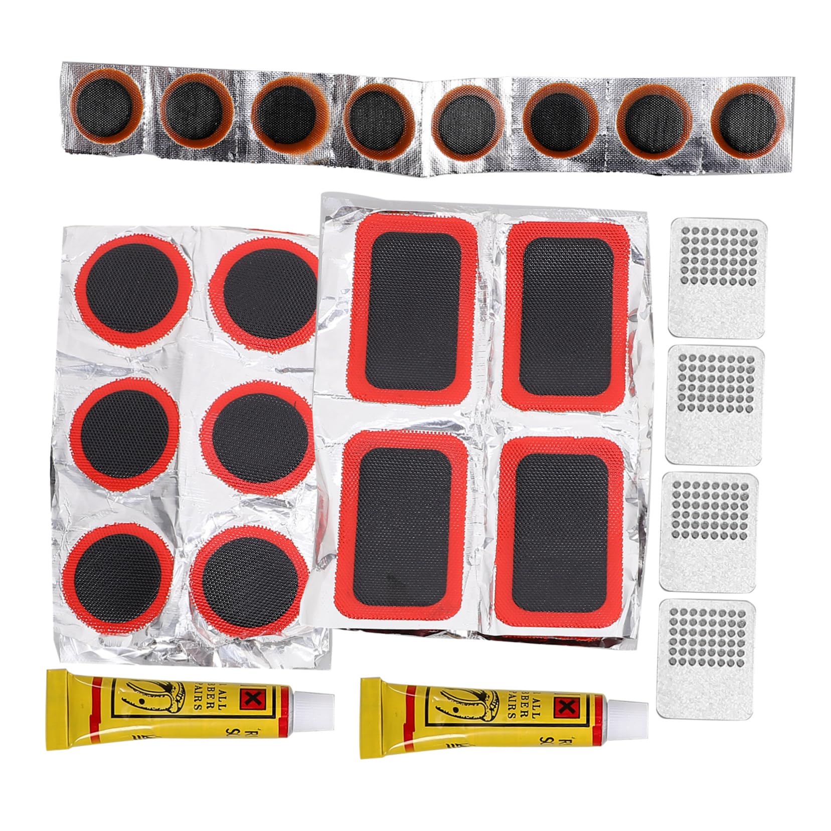 CORHAD 38pcs Bike Tire Repair Kit Self-Adhesive Patch Kit for Road Bikes Lightweight Tire Levers Easy to Use Anytime Anywhere