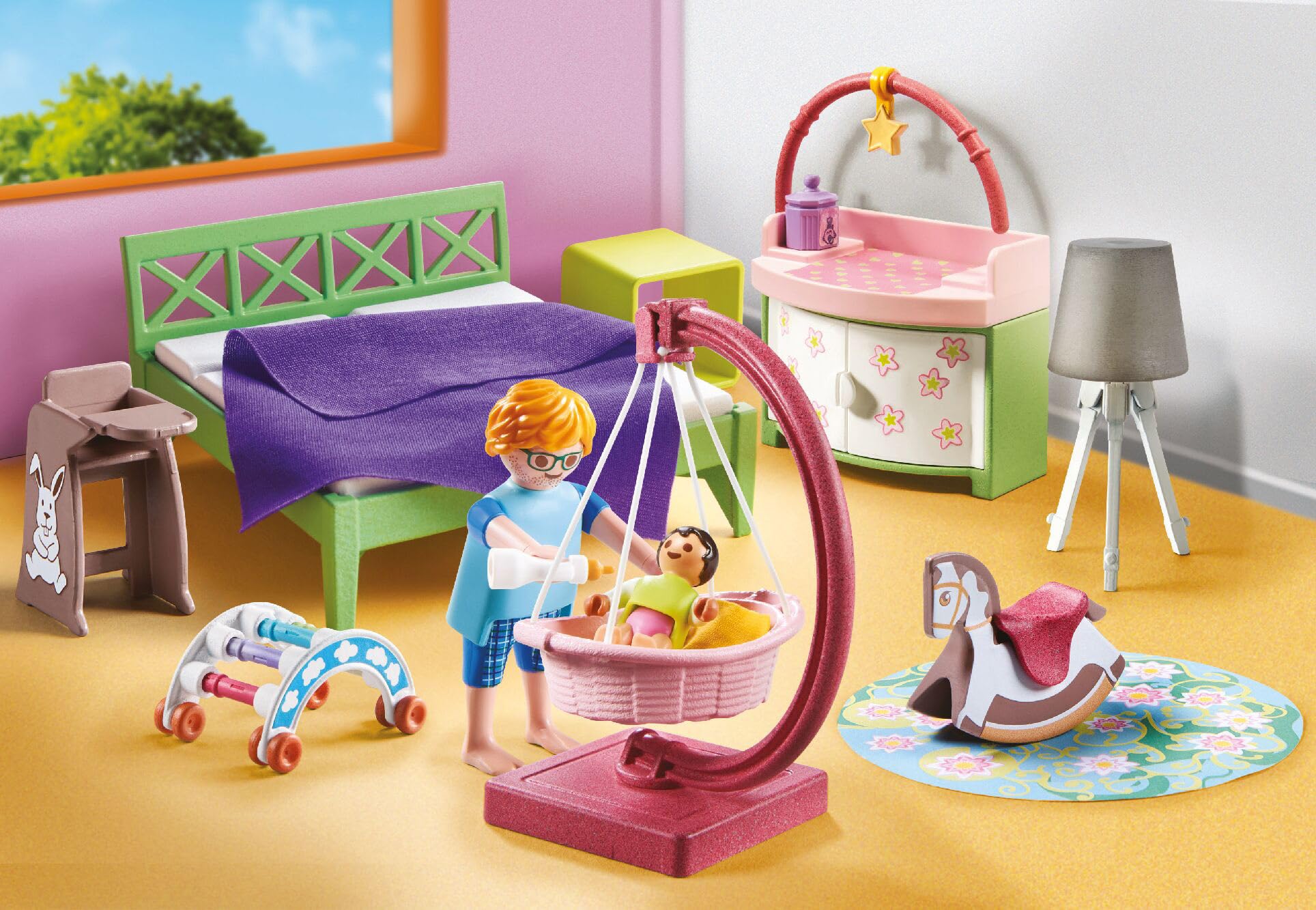 Besuche den PLAYMOBIL- PLAYMOBIL MyLife 71609 Schlafzimmer mit Babyspielecke, und Zwei Figuren, zu über 80 % aus recycelten und biobasierten Materialien, detailreiches Spielzeug für Kinder ab 4 Jahren in use