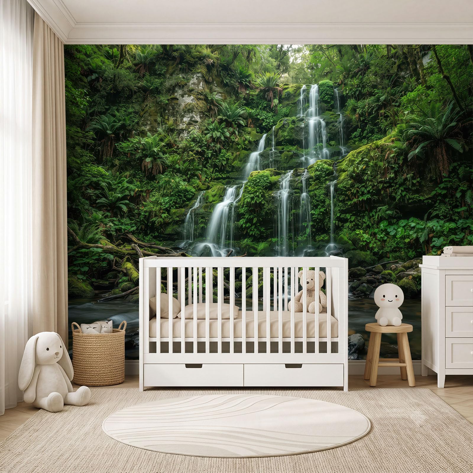 Vlies Fototapete 3D Naturlandschaft Wand Tapete Grün 400 x 280 cm