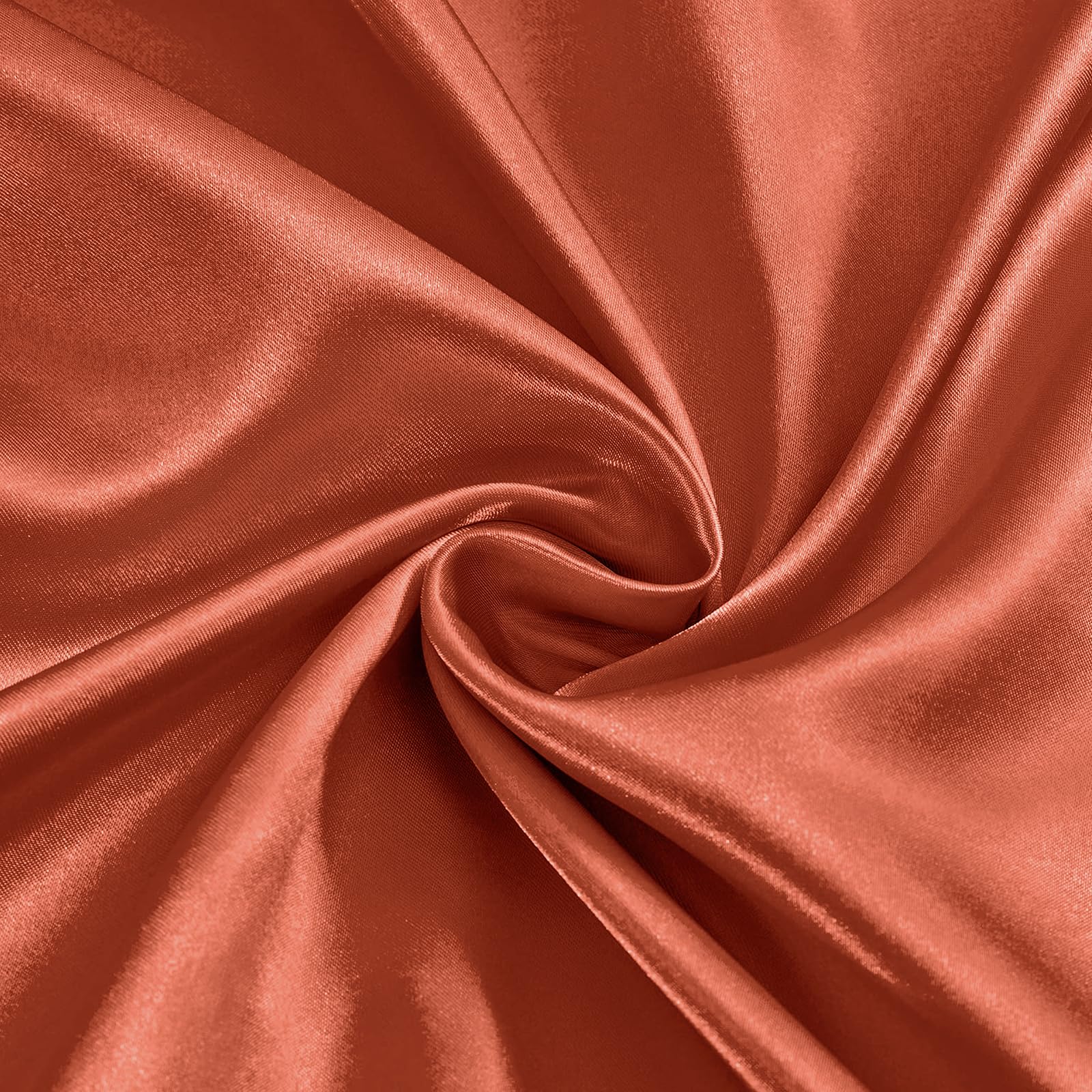 Ersmak Navy Blue Satin Fabric by The Yard, 60" Wide Shiny & Soft Charmeuse Silky Satin Fabric for DIY Craft, Wedding Decorations, Sewing, 1 Yard: 1 Yard Brunt Orange