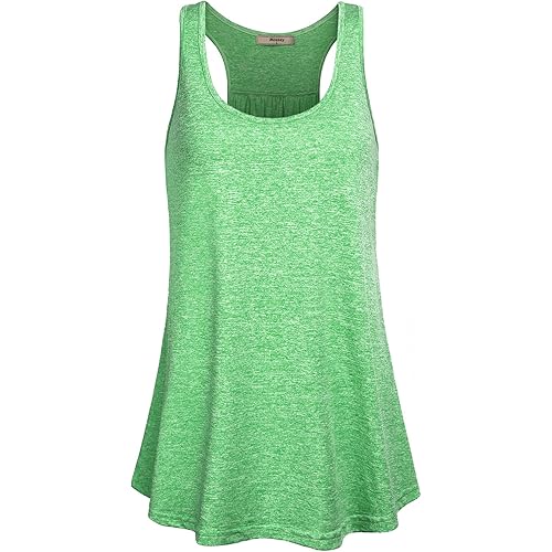 Miusey Womens Sleeveless Loose Fit Yoga Workout Racerback Tank Top