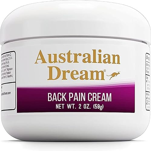 Australian Dream Crema para el dolor de espalda, para cuello, cuerpo, dolores musculares o dolor de espalda, tarro de 2 onzas