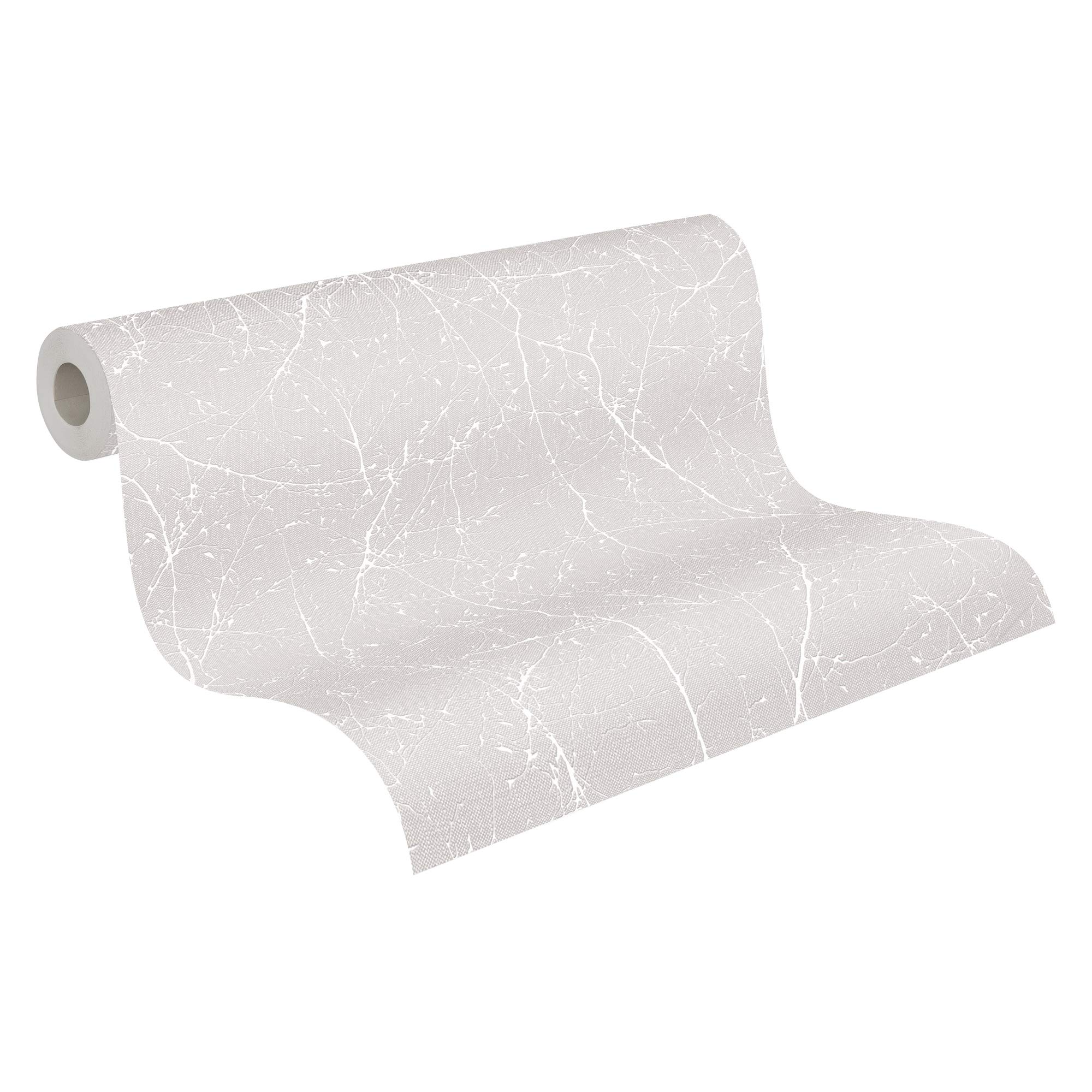 Papier peint intissé masquer défauts mur gris métallisé blanc Elegance 3 305071