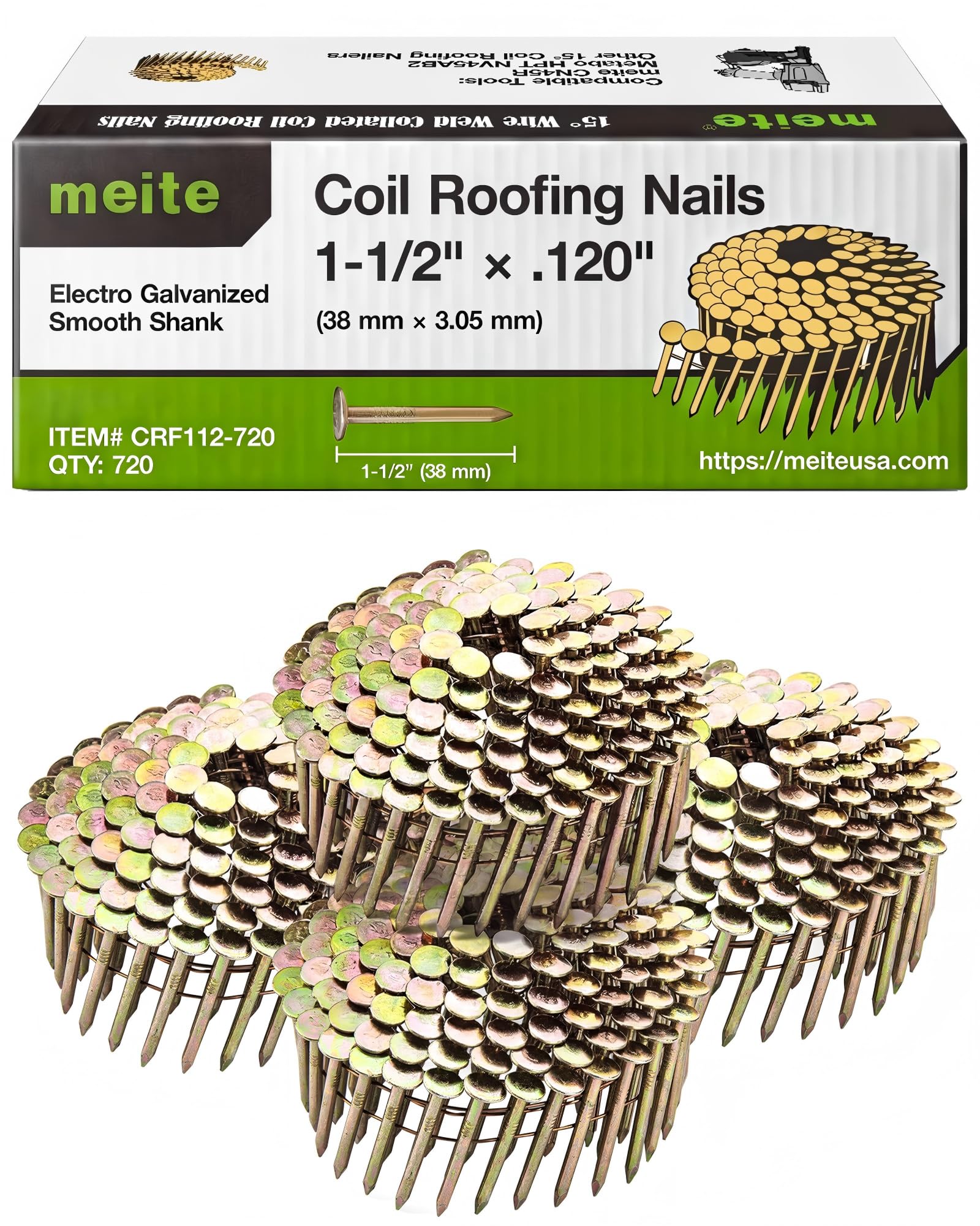 Roofing Nails - 720 Count - 1-1/4 Inch -10
