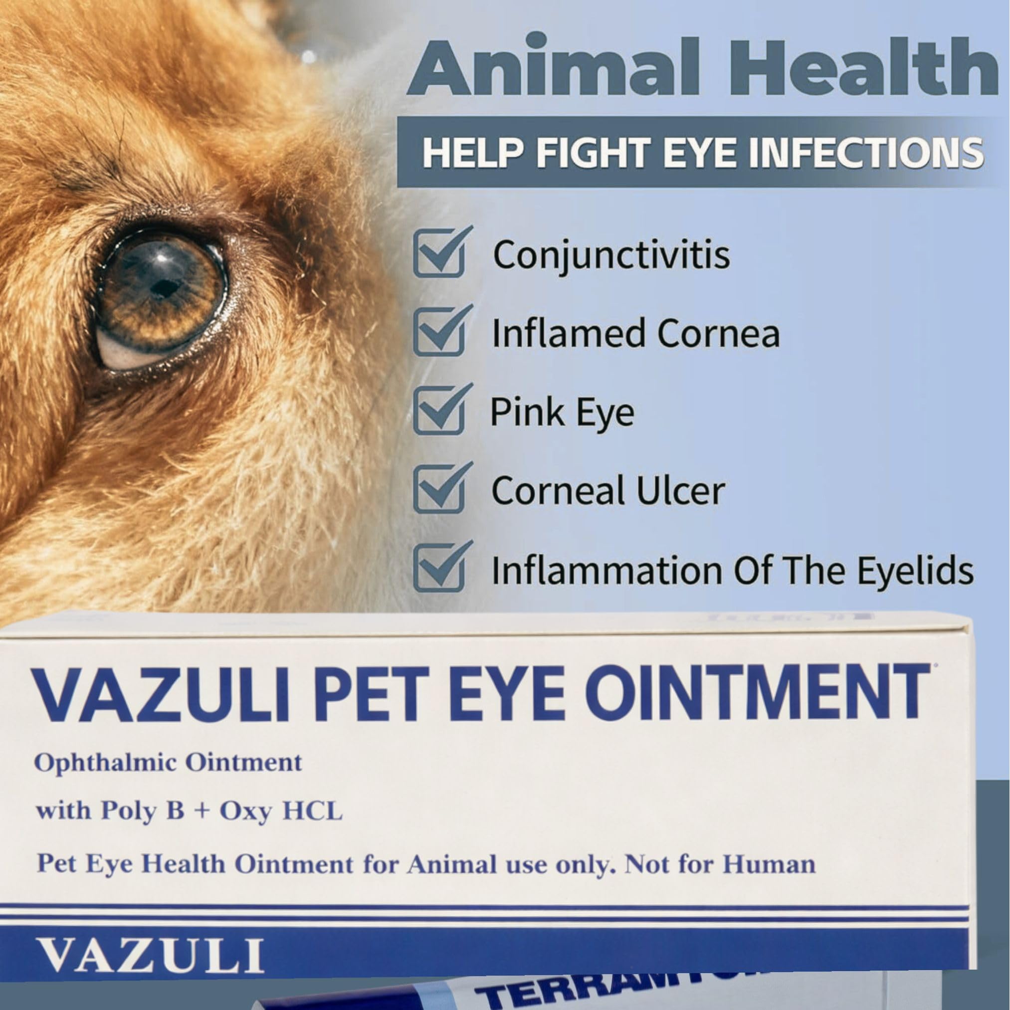 VAZULI Pet Eye Cream for Dogs, Cats, Cattle, Sheep, Horses, Birds and Puppies, Kittens - 1 Pack — view 2