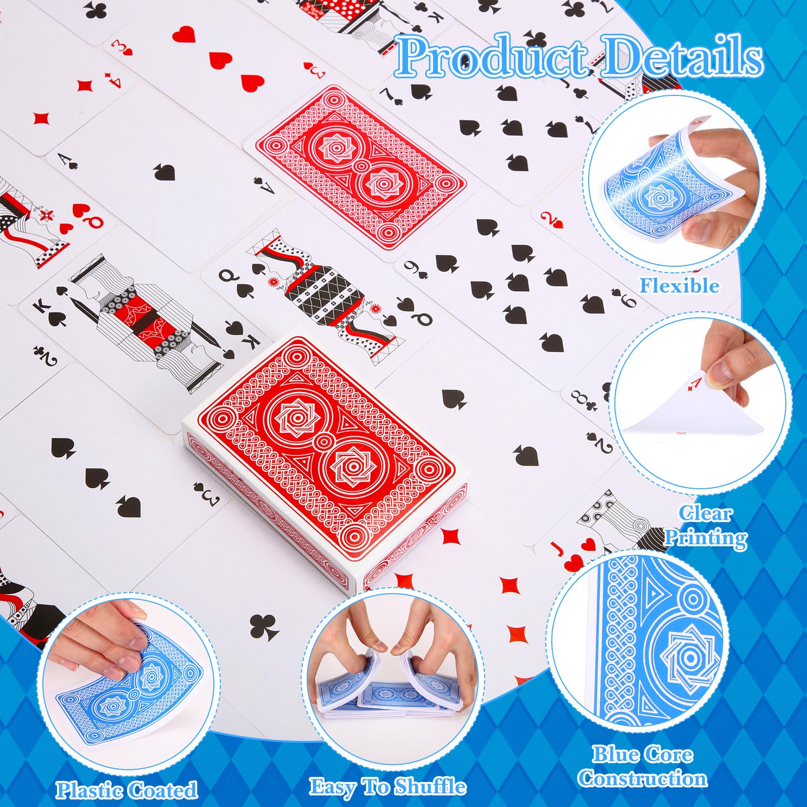 Amazon.com: Zubebe 200 Pack Playing Cards Bulk Deck of Cards 2.25