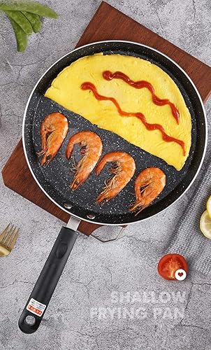 Miniatura 4 de Sartén antiadherente para crepes, sartén para tortillas, sartén para panqueques, utensilios de cocina o campamento (10 pulgadas, negro)