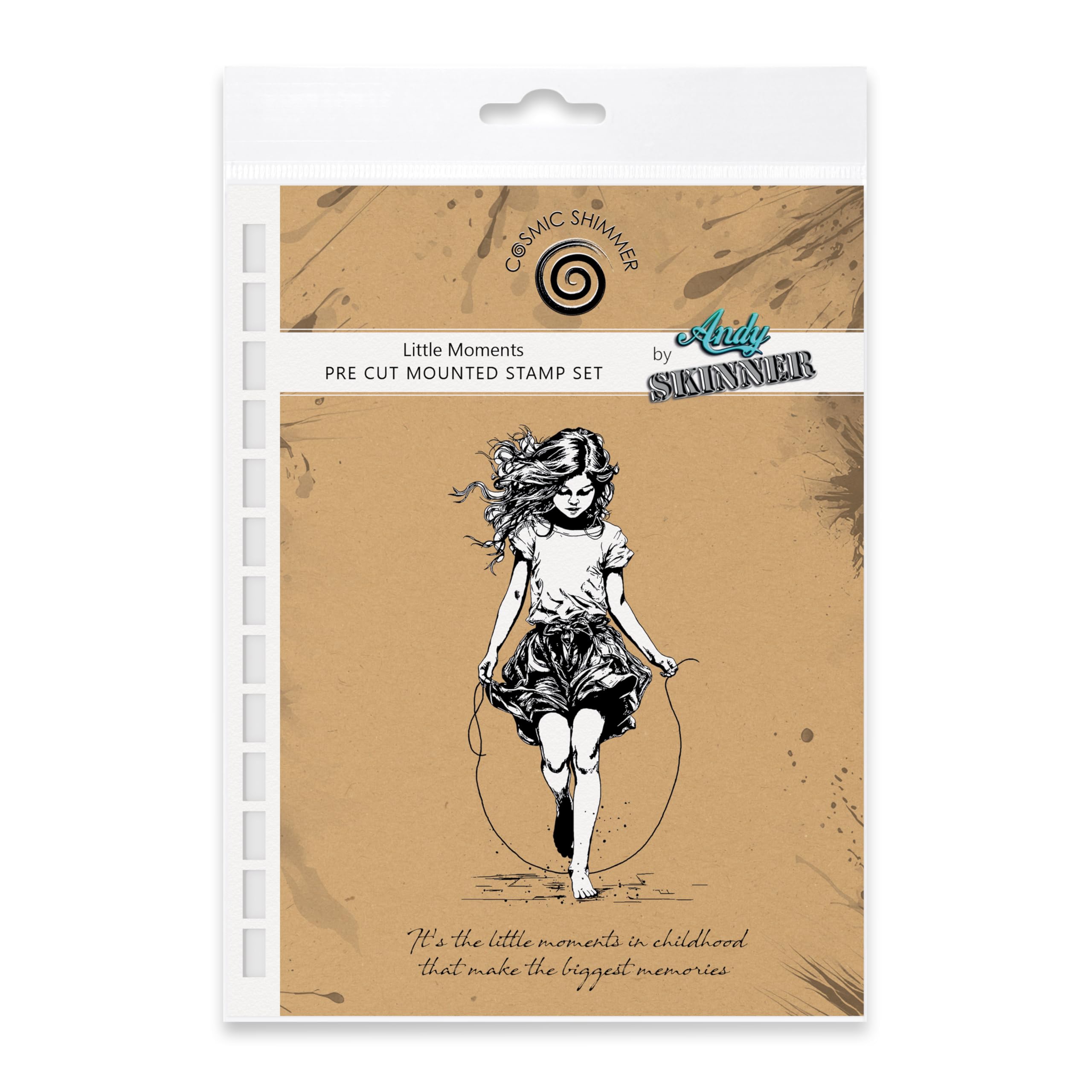 Cosmic Shimmer Girls Red Little Moments Pre Cut Mounted Rubber Stamp By Andy Skinner & Katy Sue. Creates Image 123 X 64Mms & Quote 17 X 87Mms For Stamping In Mixed Media, Art Journaling, Card Making