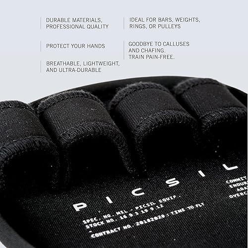 Miniatura 3 de PICSIL Almohadillas de agarre de fitness, la alternativa a los guantes de gimnasio, almohadillas de levantamiento para levantamiento de pesas,