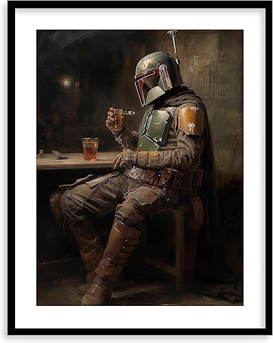 Star Wars Bar Art Prints - Impresión de arte fino giclée premium - Decoración de pared estética para cueva de hombre, póster de whisky bourbon para