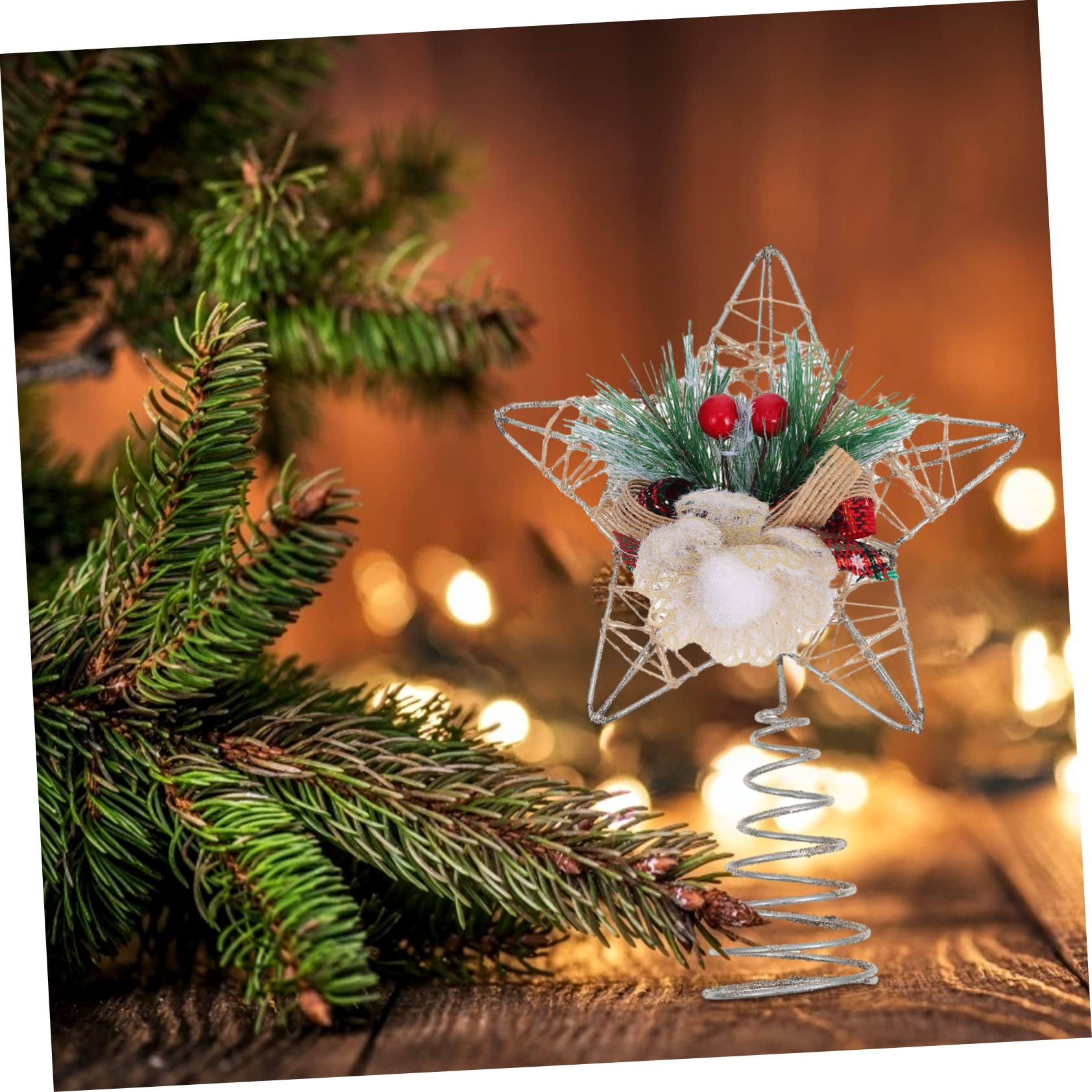 ABOOFAN Lot De 5 Supports pour Sapin De Noël Décoration Créative en Forme Détoile Creuse