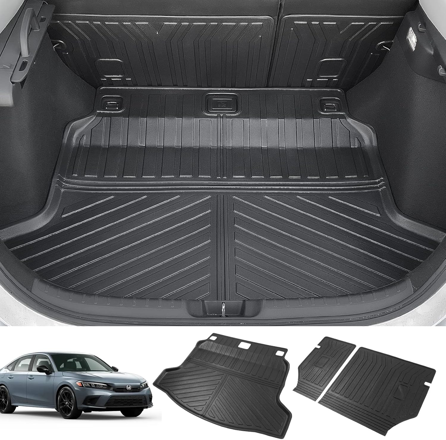 powoq Trunk Mat Compatible with 2022 2023 2024 Honda Civic