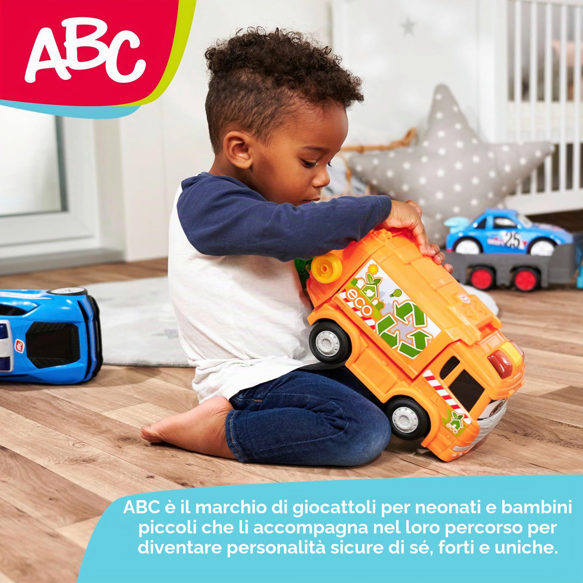 Dickie Toys ABC - Jays Jump N Fun Tower (66 x 72 x 64 cm) – pista da corsa per auto a partire da 1 anno con Looping, Schanze & 2 auto giocattolo, autostrada giocattolo per neonati e bambini dai 12