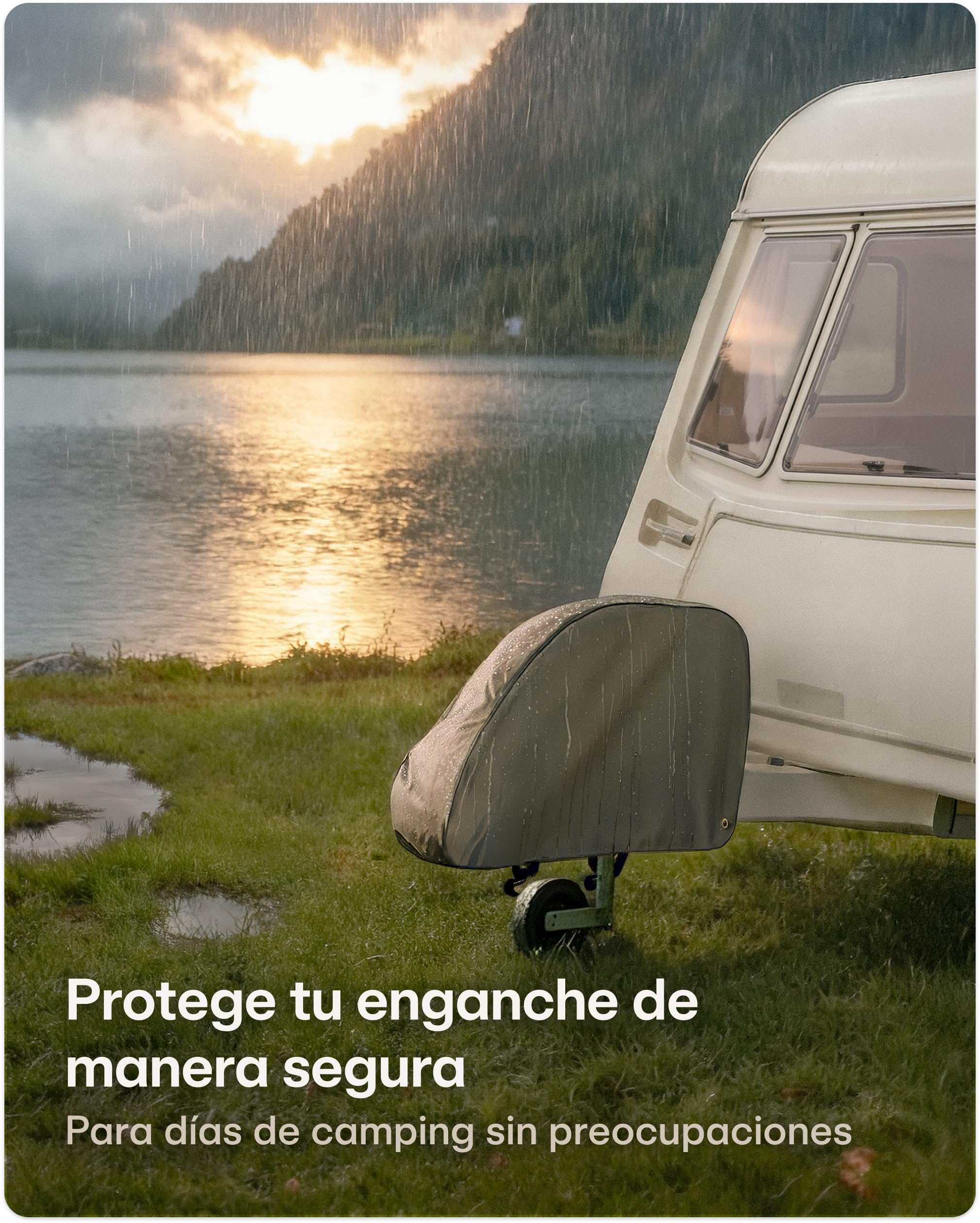 Praknu Funda Lanza Caravana Impermeable – Extra Gruesa – Protección Resistente Todo Clima – PVC Impermeable y Resistente a los Rayos UV