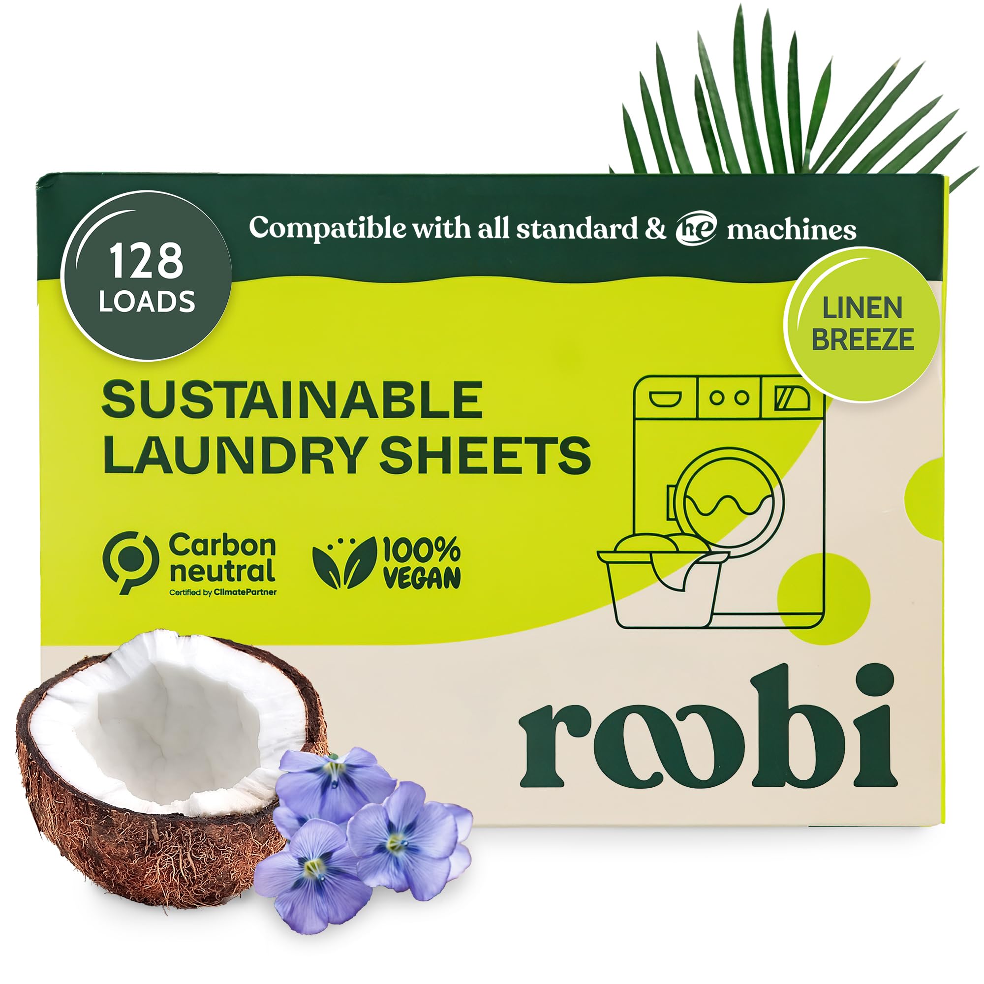 Laundry Detergent Sheets. Up to 128 Loads, Liquidless Detergent. Carbon Neutral, 100% Vegan & Sustainable Linen Breeze Scent.