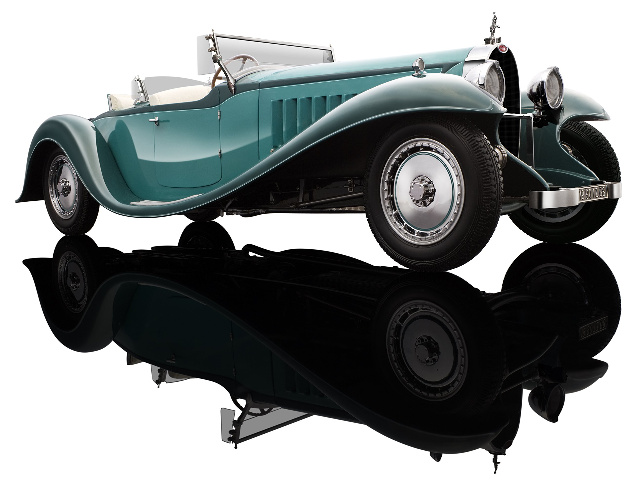 Bauer Spielwaren Exclusive Bugatti Royale Roadster Esders 1932: Originalgetreues, Hochwertiges Modellauto 1: 18, mit Türen und Motorhaube zum Öffnen, Fertigmodell, grün (1990TZ68)