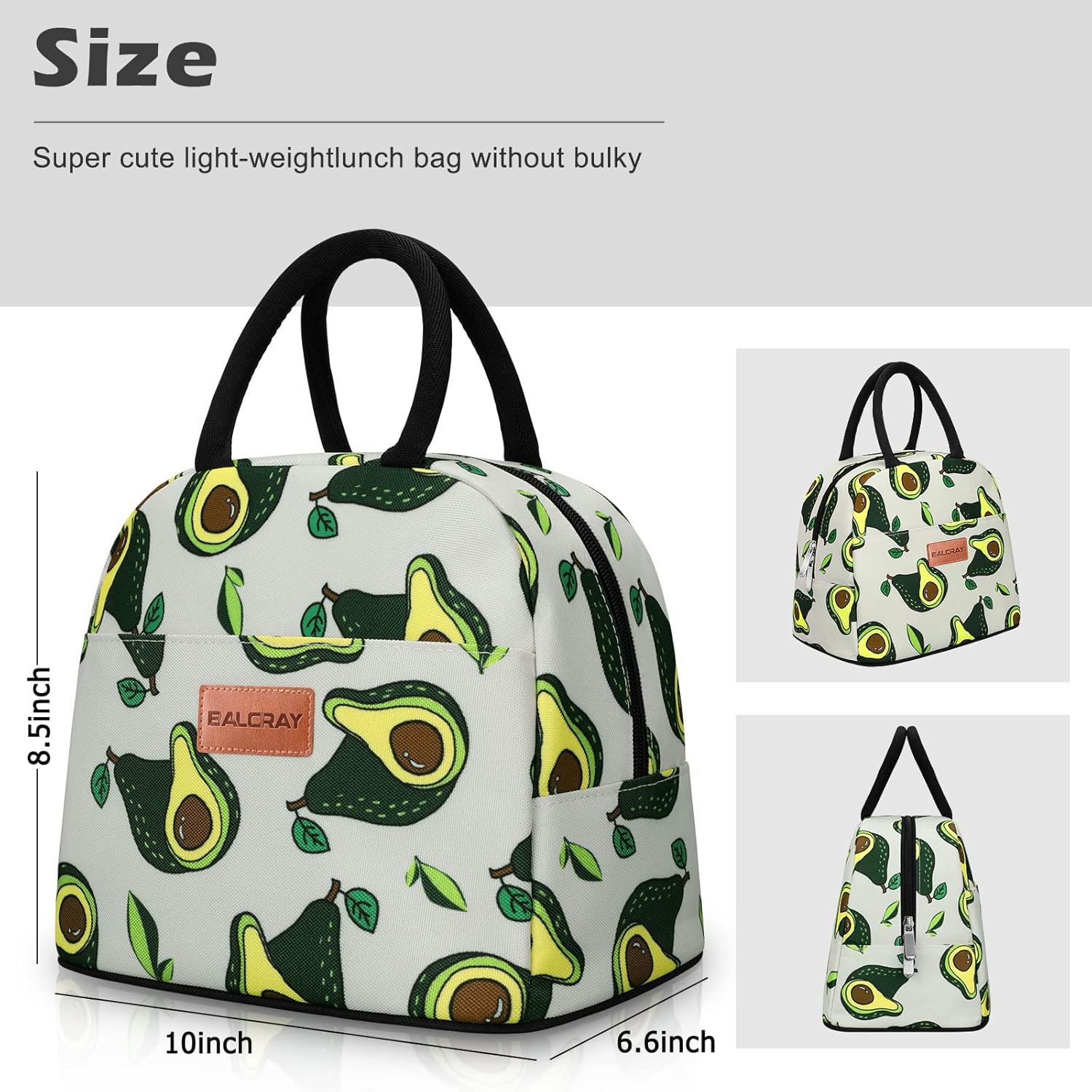BALORAY Lunch Bag for Women Men Insulated Lunch Box for Adult Reusable Lunch Tote Bag for Work, Picnic or Travel - Image 5