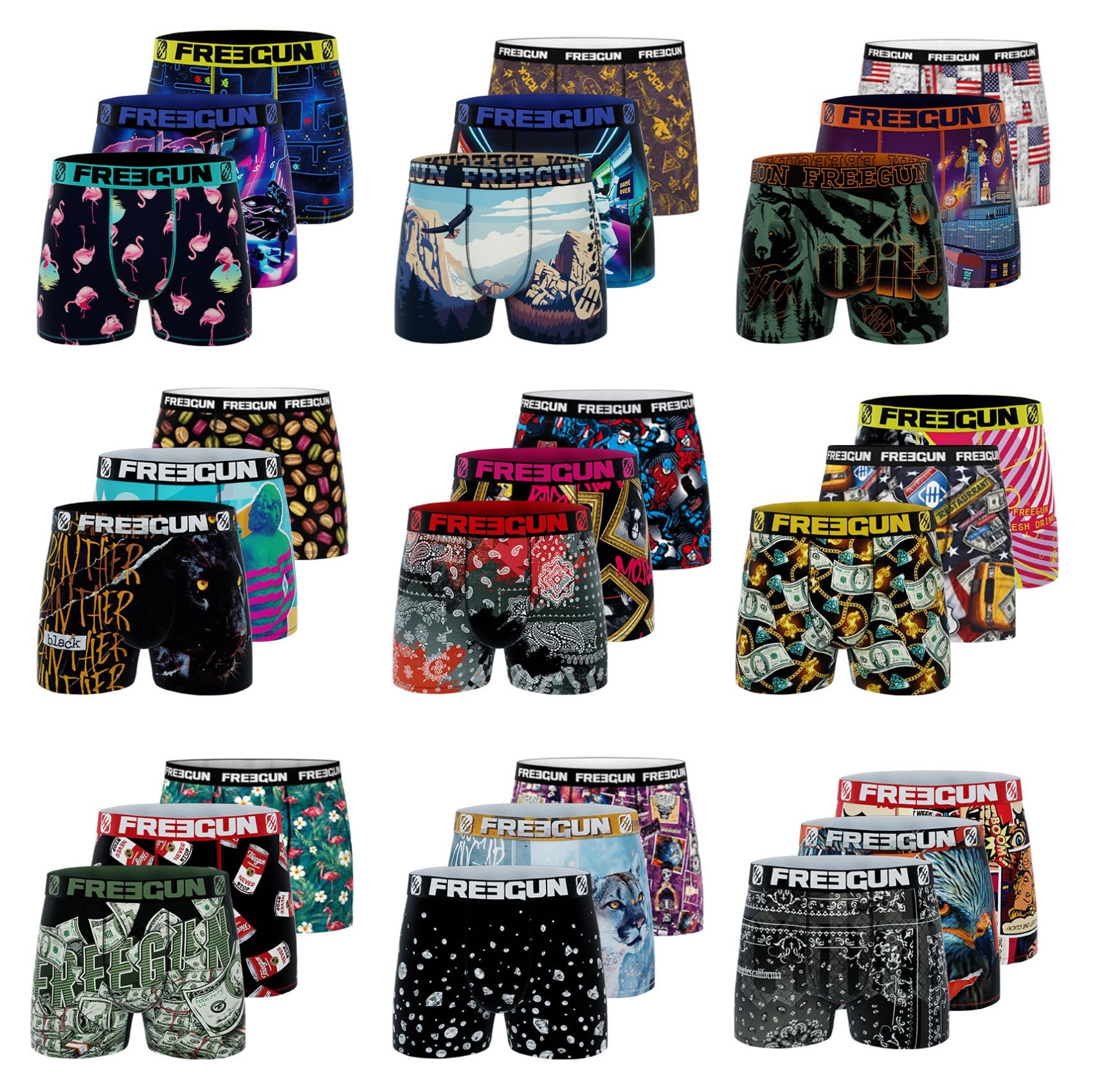 Pack Sorpresa Calzoncillos Hombre Boxer (Lote de 12), Modelo Seleccionado al Azar